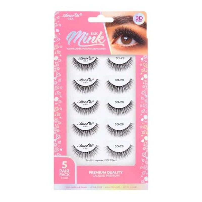 #29 – 5 Pair Pack Premium 3D Silk Mink False Lashes