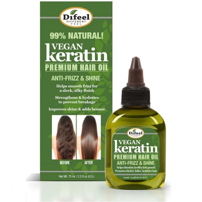 99% Natural Blend! Vegan Keratin Premium Hair Oil – Anti-Frizz & Shine