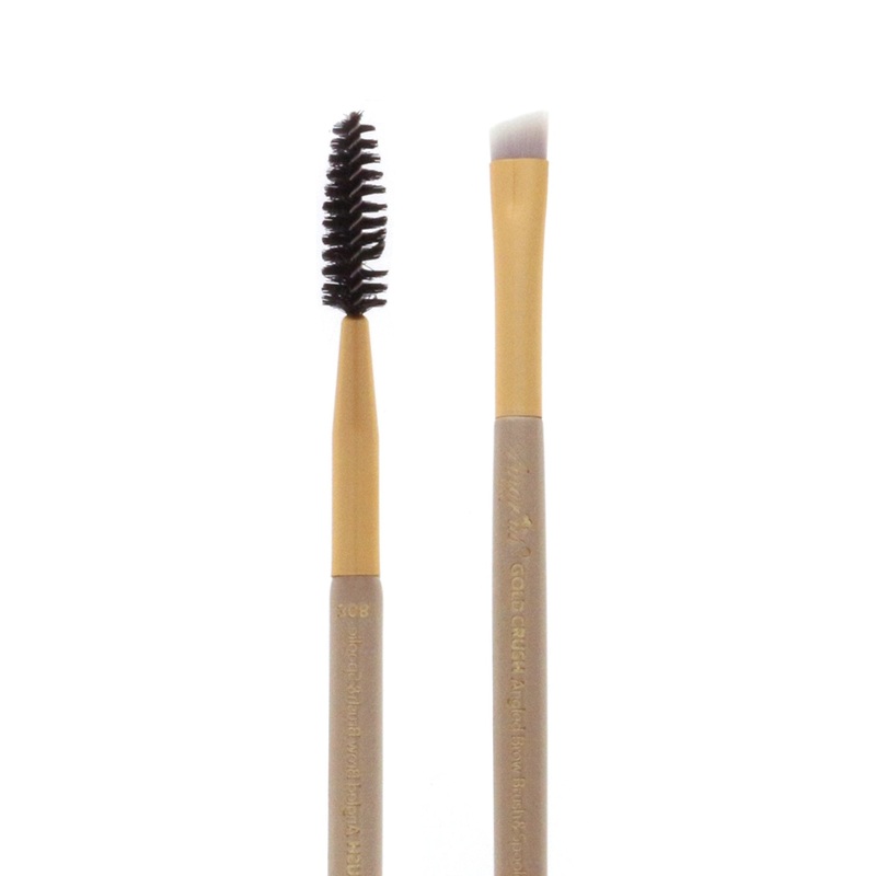 Angled Brow & Spoolie 308 – Gold Crush Makeup Brush