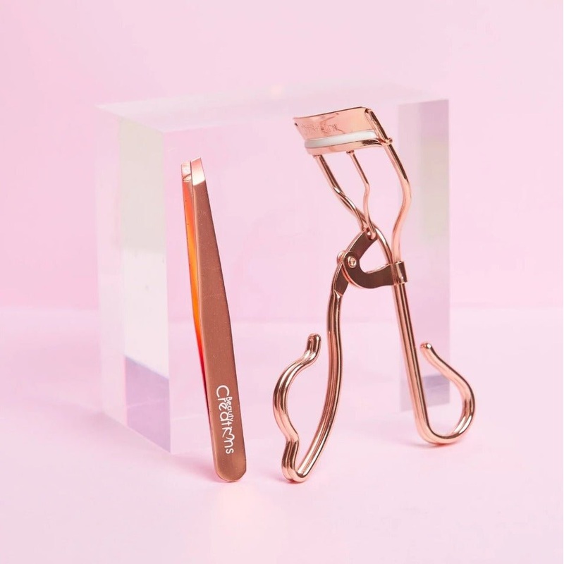 Rose Gold Eyelash Curler and Tweezer Set