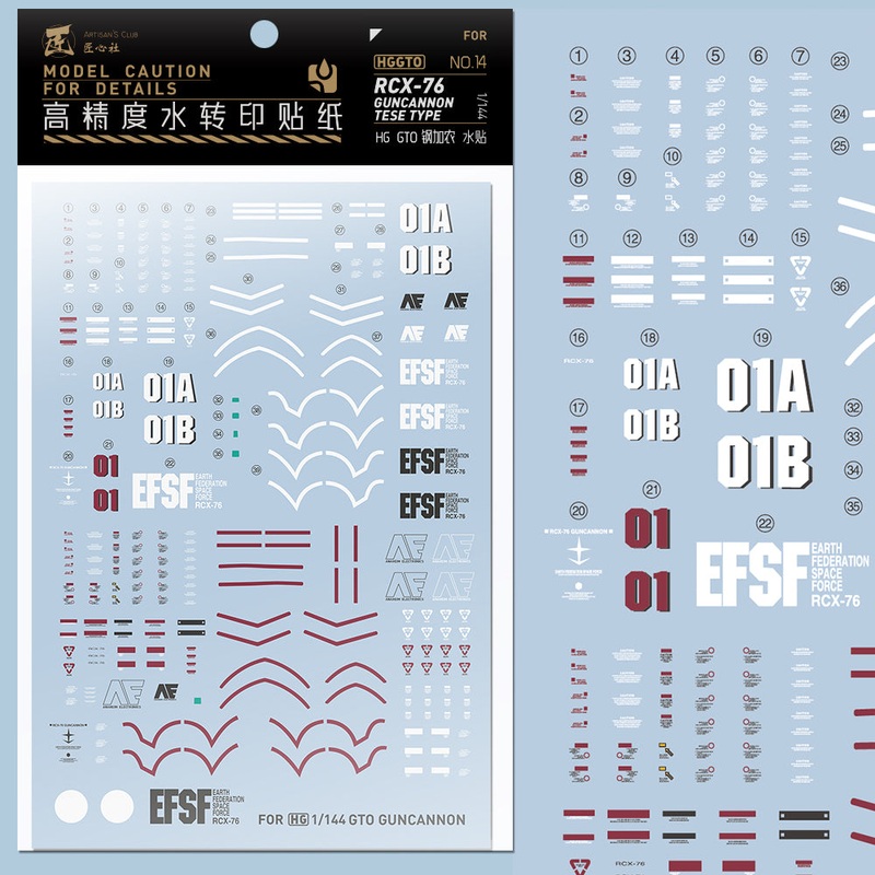 Artisan’s Club HGGTO Guncannon High-mobility Water Decal