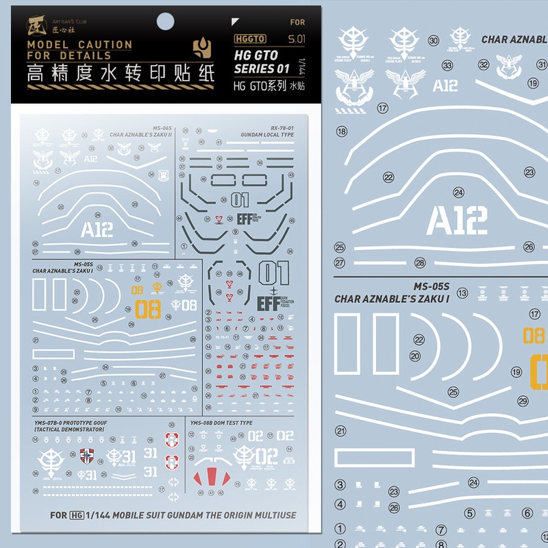 Artisan’s Club HGGTO Series 01 Water Decal
