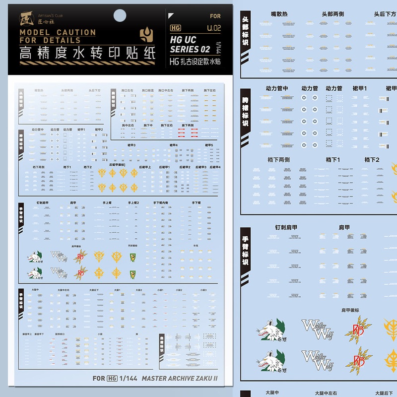 Artisan’s Club HGUC Series 02 Water Decal