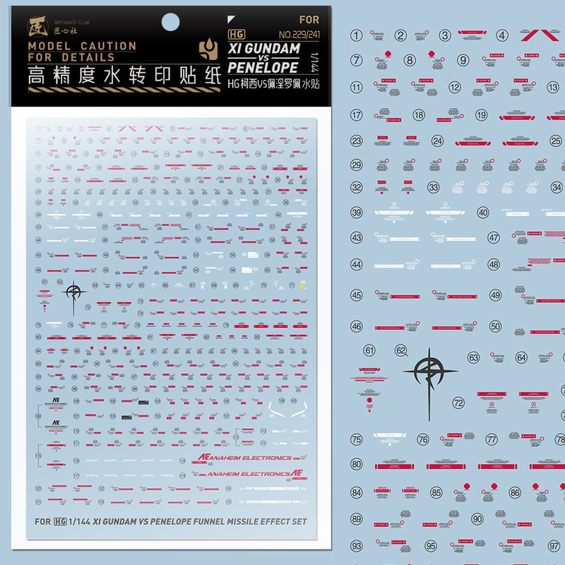 Artisan’s Club HGUC Xi Gundam VS Penelope Set Water Decal
