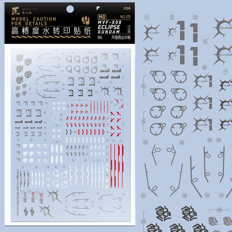 Artisan’s Club MG Eclipse Gundam Water Decal