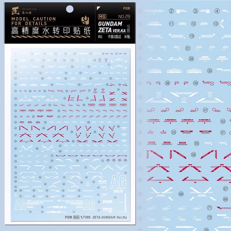 Artisan’s Club MG Gundam Zeta Ver.KA Water Decal