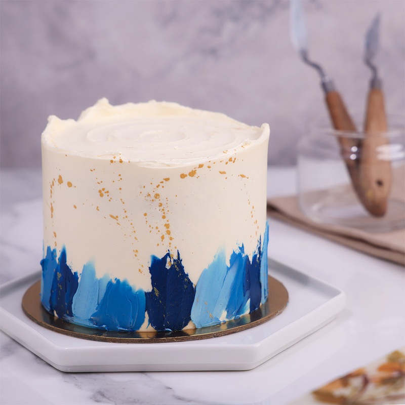 Abstract Blue Cake