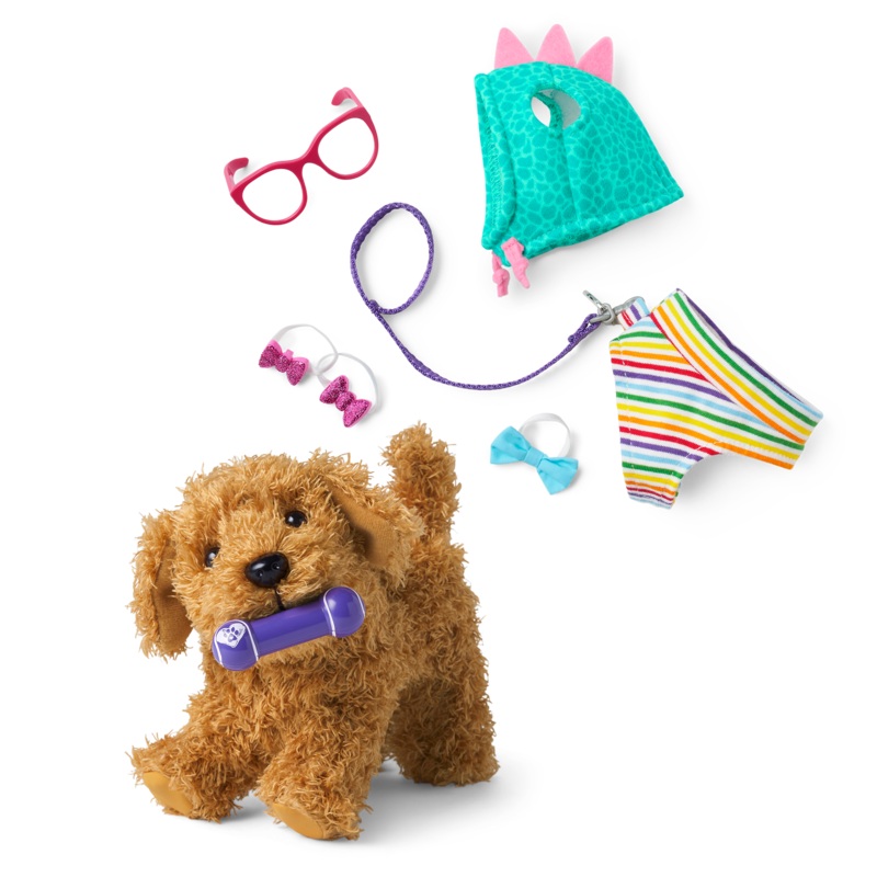 Daffodil Doodle Dog for 18-inch Dolls & Fancy Pet Fashion Accessories
