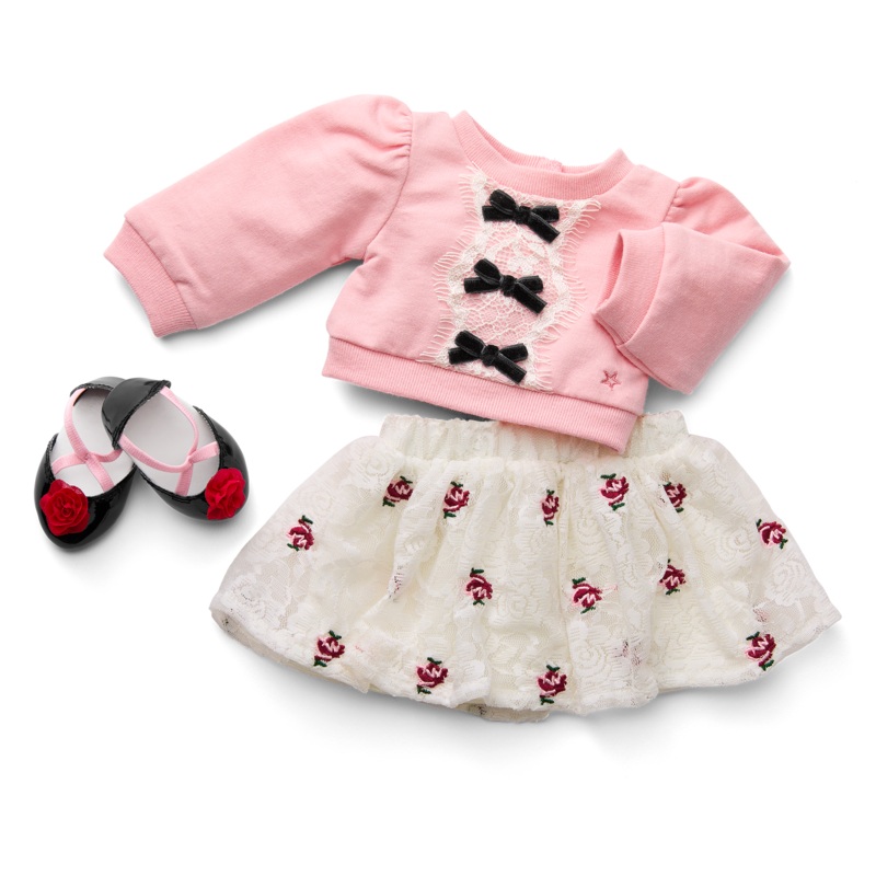 American Girl x Janie and Jack Holiday Rose Skirt & Top Outfit for 18-inch Dolls