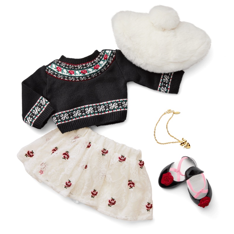 American Girl x Janie and Jack Rose Fair Isle Sweater & Skirt Outfit for 18-inch Dolls