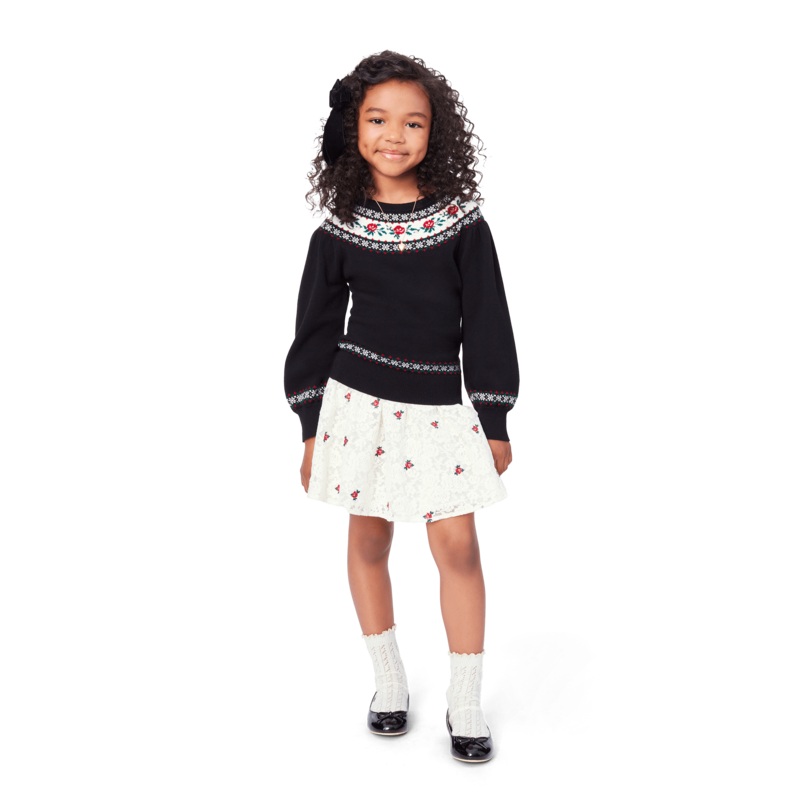 American Girl x Janie and Jack Rose Fair Isle Sweater & Skirt Outfit for Girls