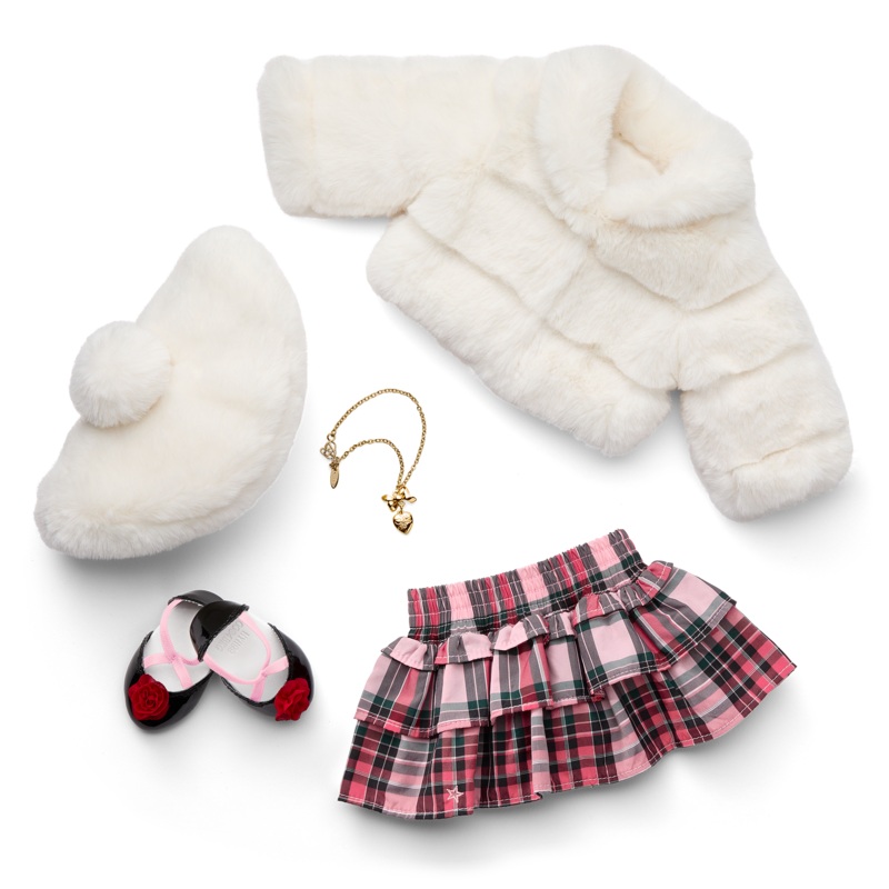 American Girl x Janie and Jack Winter-White Jacket & Skirt Outfit for 18-inch Dolls