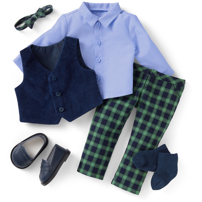 American Girl x Janie and Jack Tartan Plaid Outfit for 18-inch Dolls