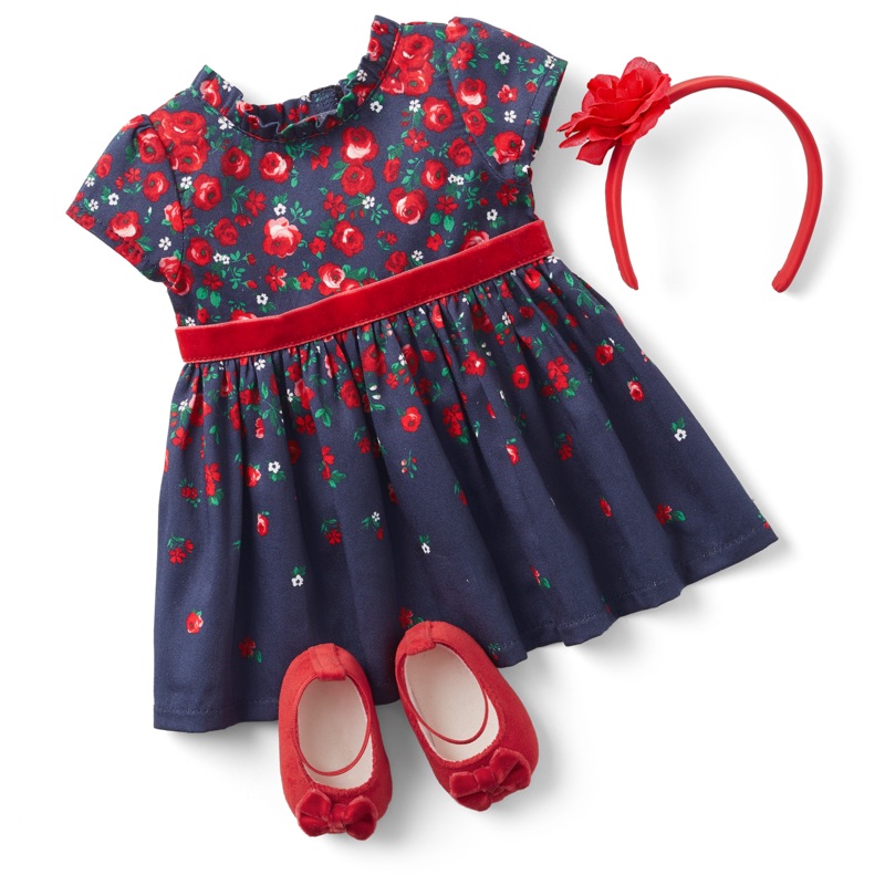 American Girl x Janie and Jack Wrapped in Roses Party Dress for Bitty Baby Dolls