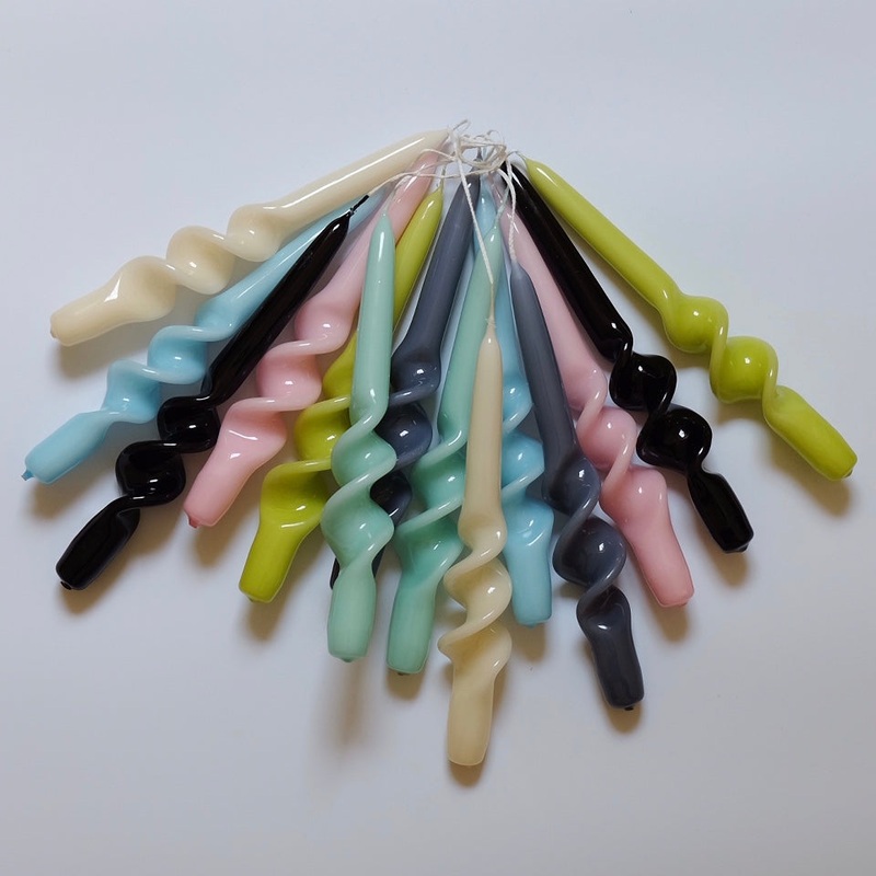 4er Set Twist Kerzen Swirl