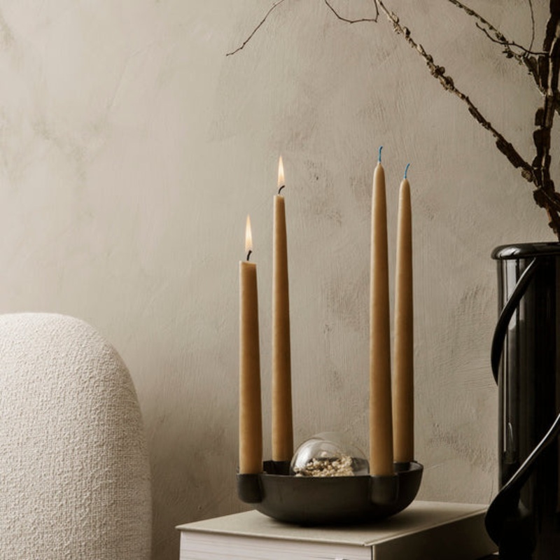 Adventschale Bowl Kerzenhalter Dark – ferm LIVING