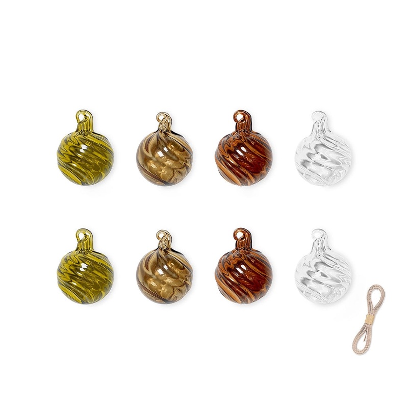 Christbaumkugeln Twirl Ornaments S 8er-Set – ferm LIVING