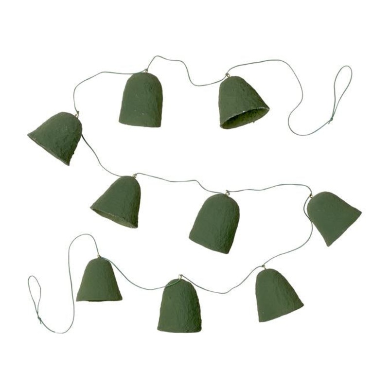 Glocken Girlande Pulp Christbaumschmuck Grn – Broste Copenhagen