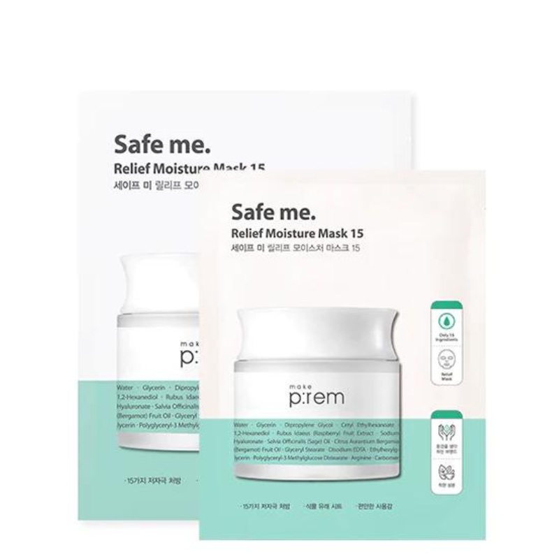 Safe Me. Relief Moisture Mask 15 Bundle (10pcs)