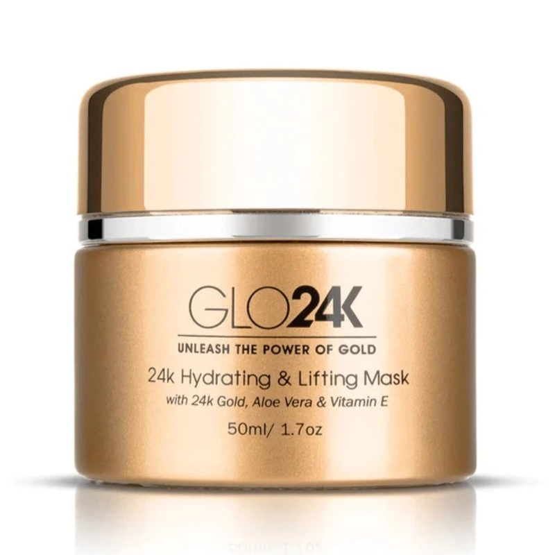 GLO24K Hydrating & Lifting Mask with 24k Gold, Aloe Vera & Vitamin E 50ml