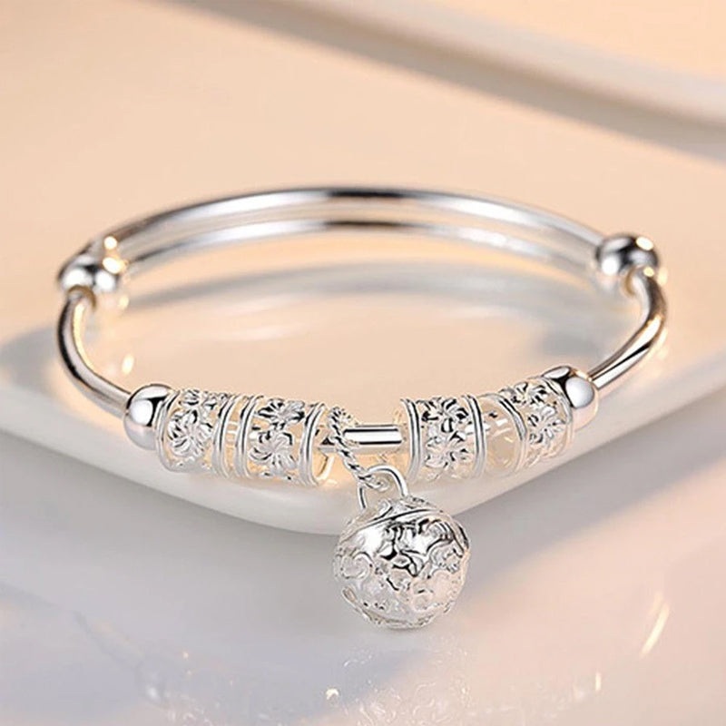 Flower Transit Bead Bell Bracelet