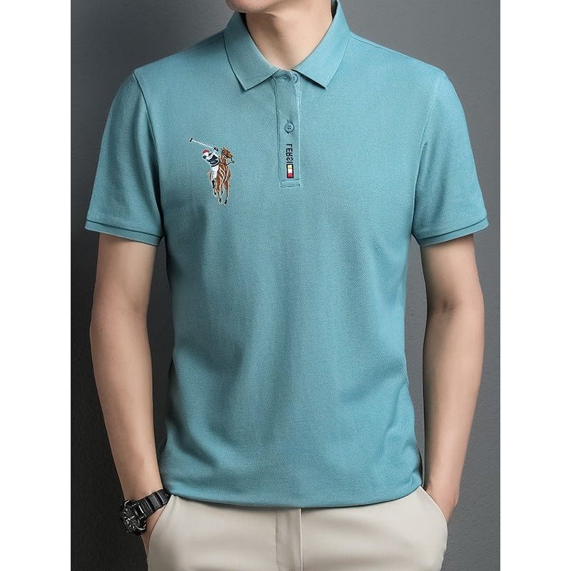 Cotton Lapel Oversize Polo Shirt