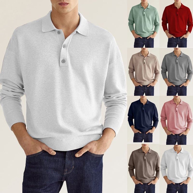 Men’s Casual Loose Lapel Polo Shirt