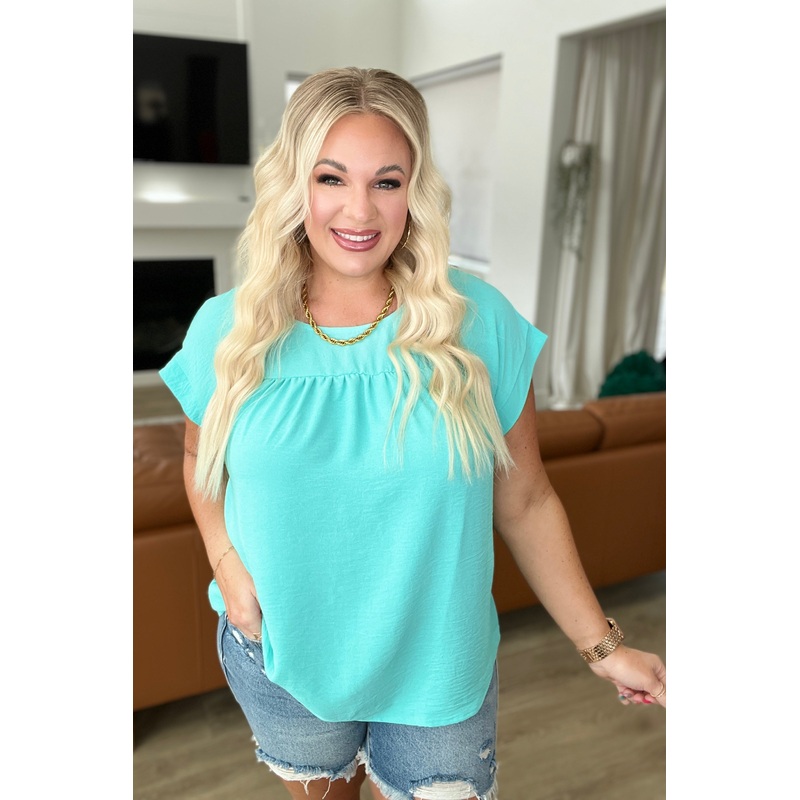 Airflow Babydoll Top in Blue Radiance