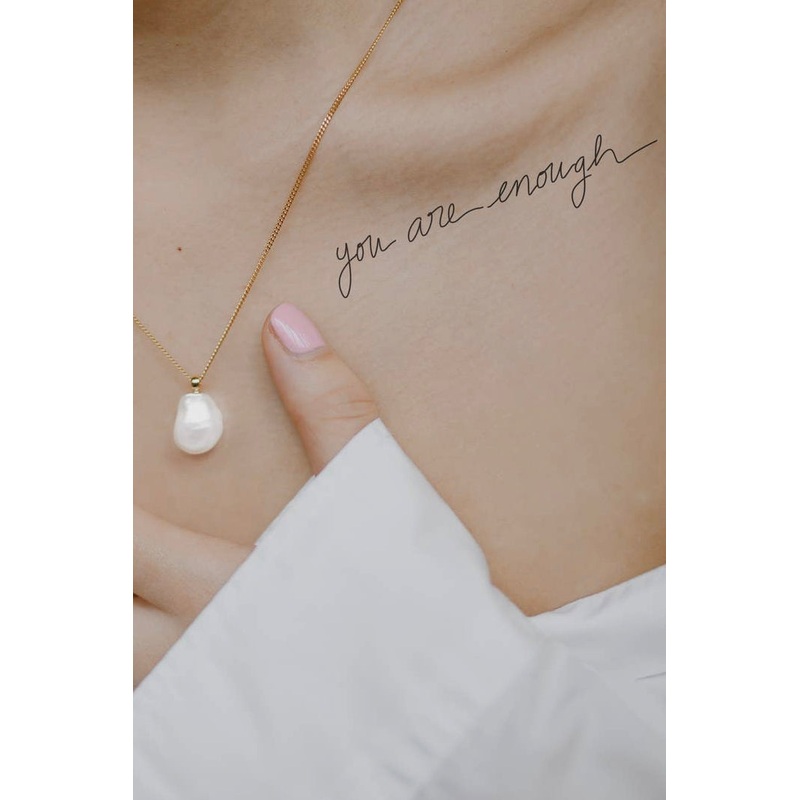 Words For A Season Temporary Tattoo YOU ARE ENOUGH