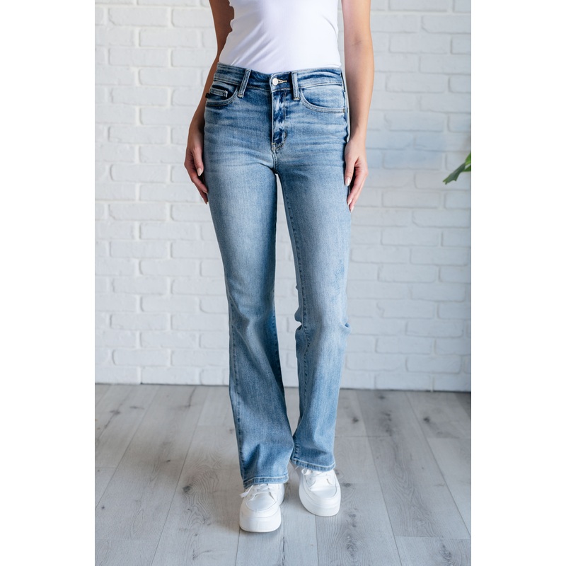 Alana Mid Rise Clean Bootcut Jeans