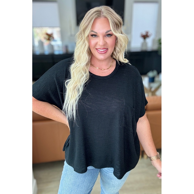 Let Light be Light Drop Shoulder Oversized Tee in Black