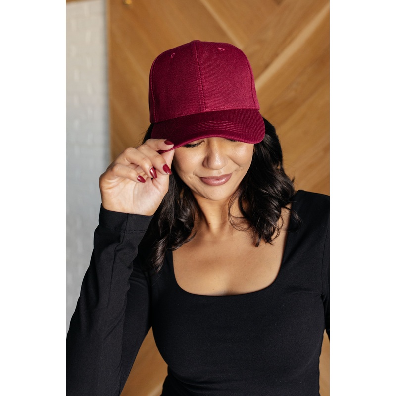 Basic Babe Ball Cap in Wine