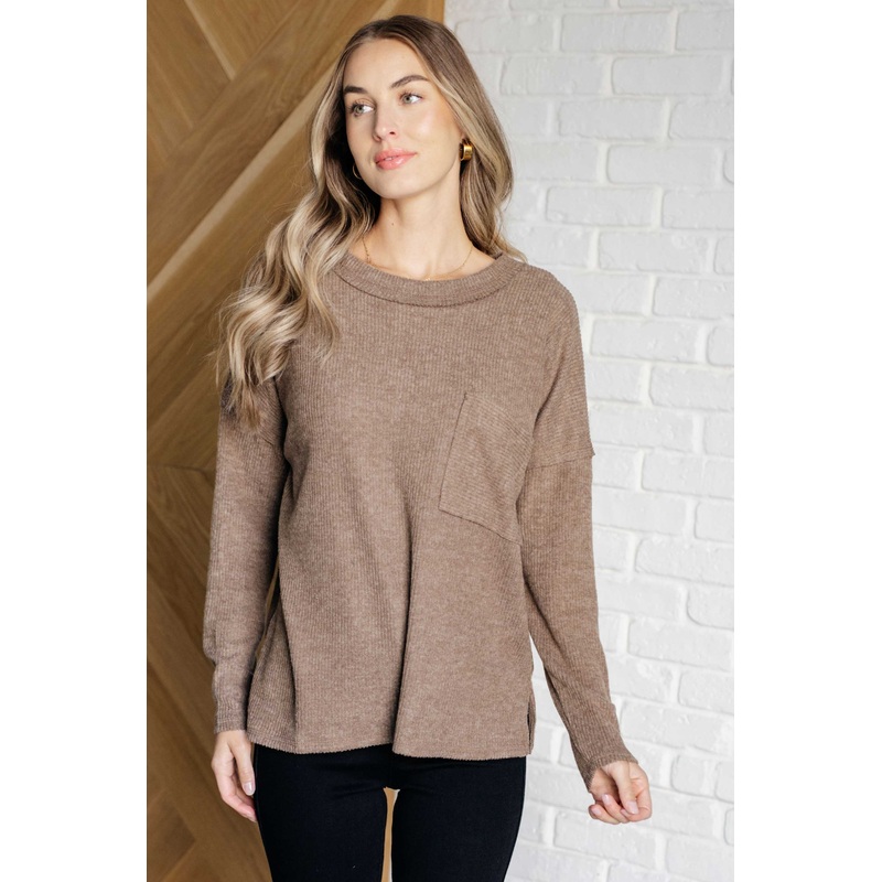 Casual Tuesday Ribbed Knit Sweater in Mocha