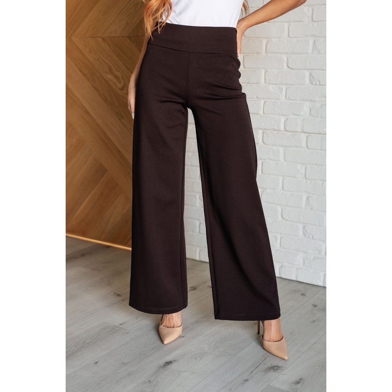 Magic Wide Leg Pants in Chocolate