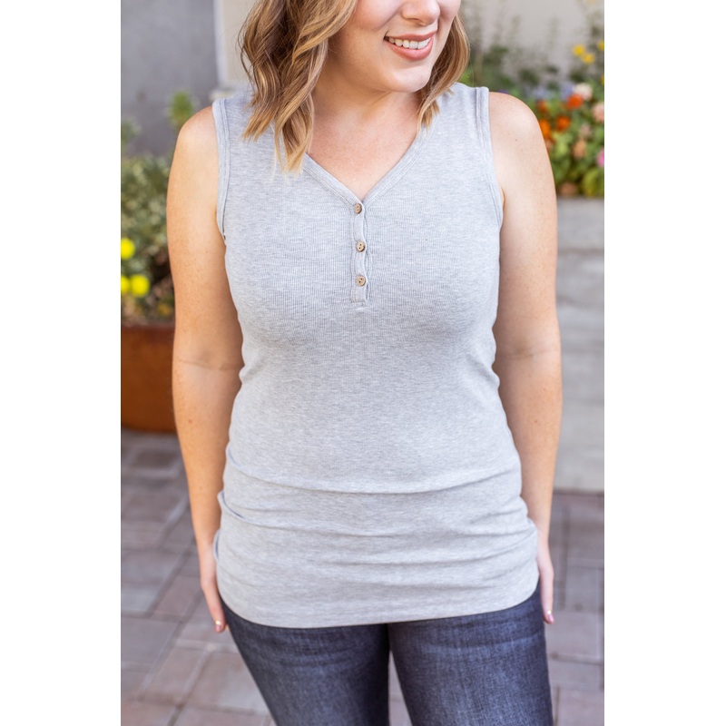 Addison Henley Tank – Light Grey