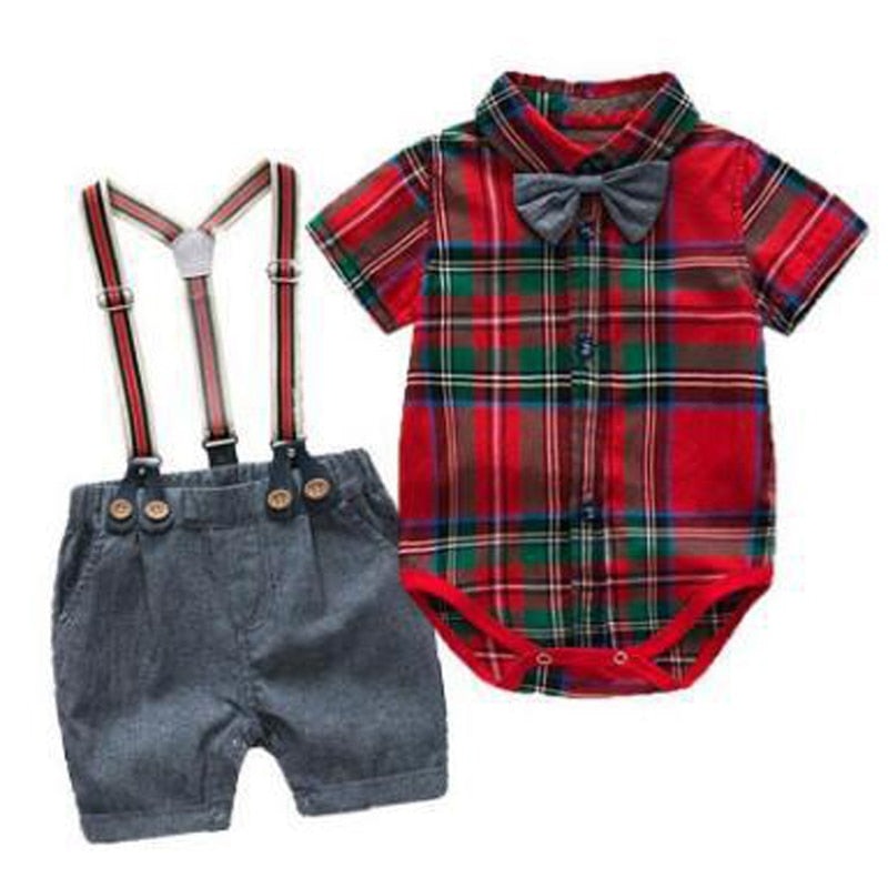 Conjunto de Body e Bermuda para Beb de 3 Meses a 3 Anos