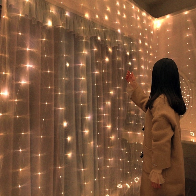 Cortina de Luz de LED para Decorao
