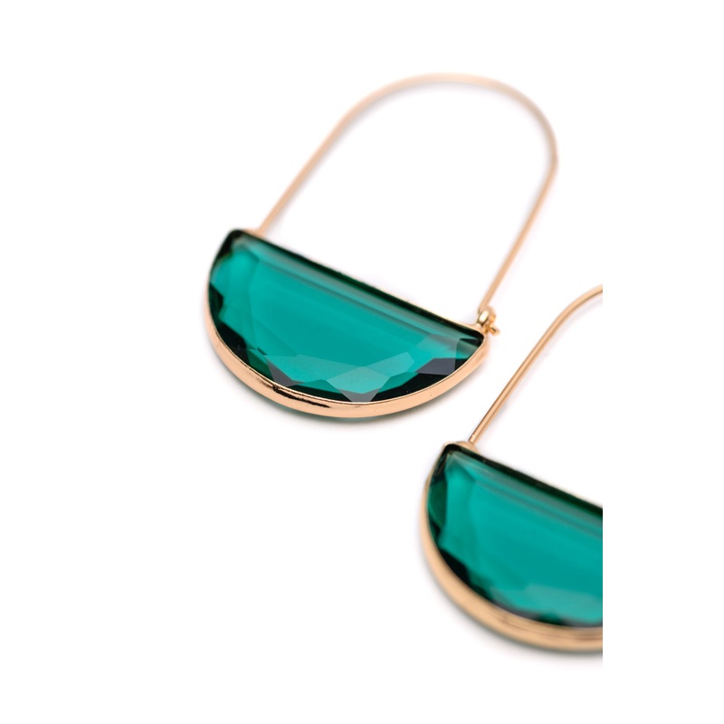 Half Circle Crystal Earrings