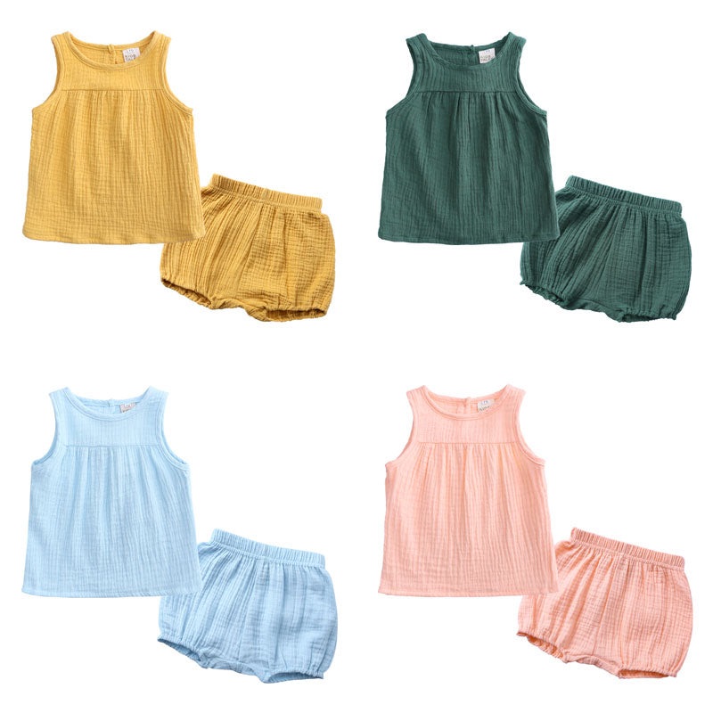 Conjunto de Roupas de Algodo Para Meninas – 6 Meses a 4 Anos