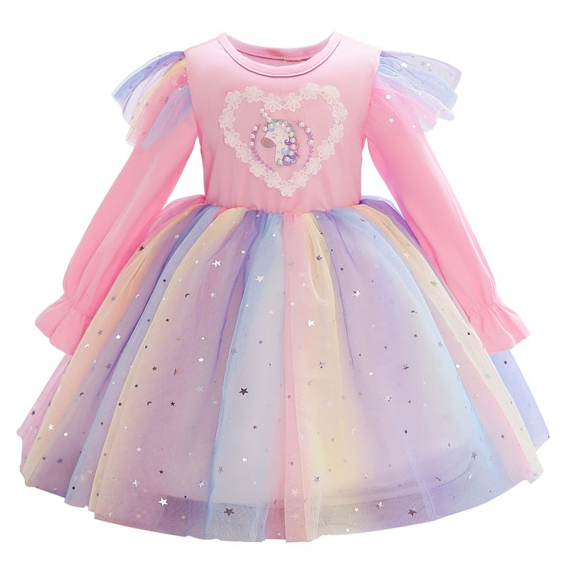 Vestido Unicrnio para meninas – 2 a 10 anos