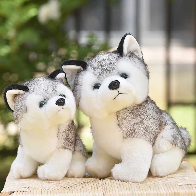 Cachorro Husky Siberiano em Pelcia -18 a 30 cm