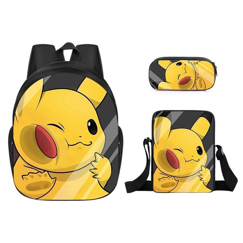 Conjunto Bolsa Lancheira e Estojo Pokmon