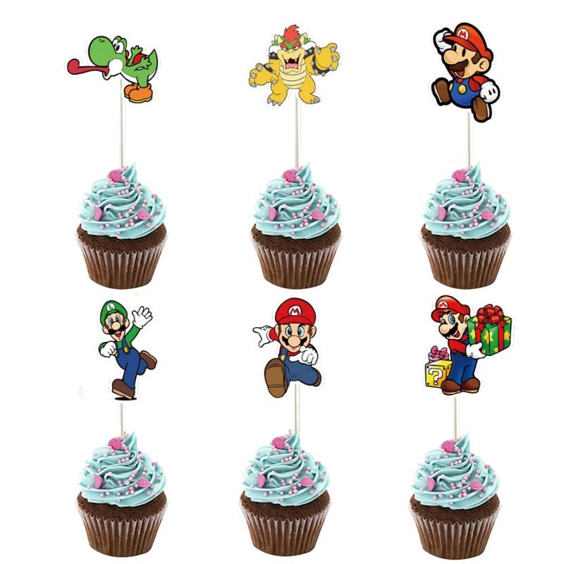 Pack com 24 topos do Mario