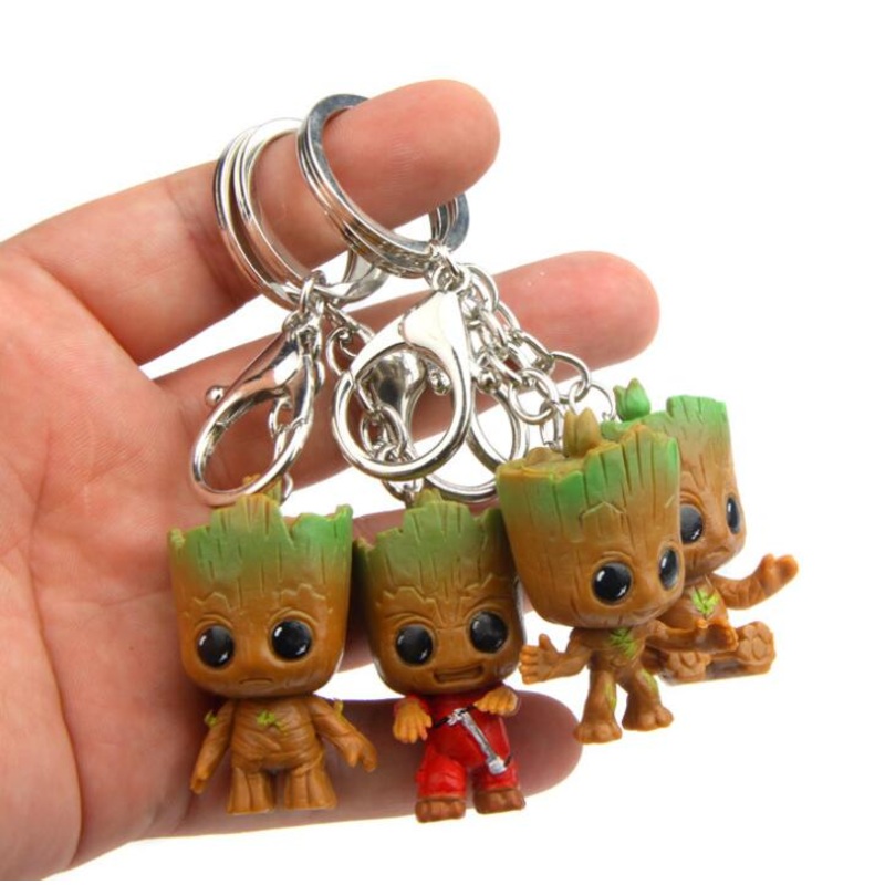 Pack com 4 Chaveiros do Groot