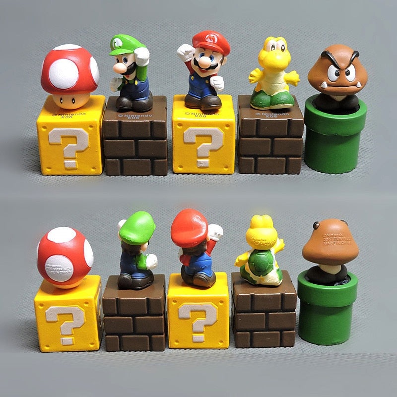 Pack com 5 Action Figures do Super Mario