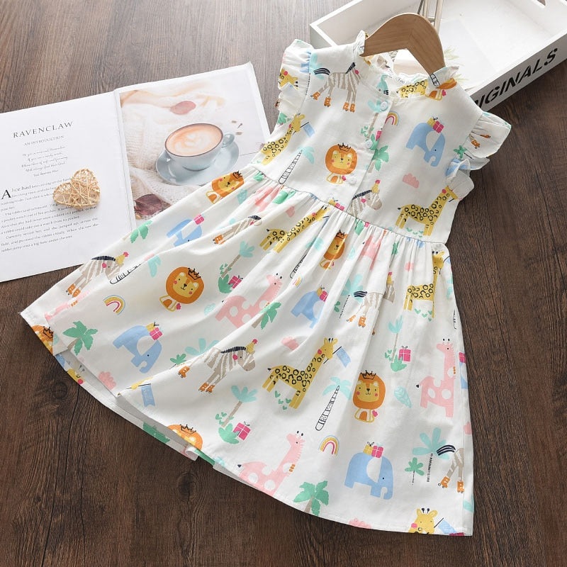 Vestido Estampado Safari – 3 a 7 anos