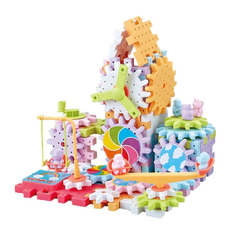 Brinquedo Montvel com Blocos e Engrenagens