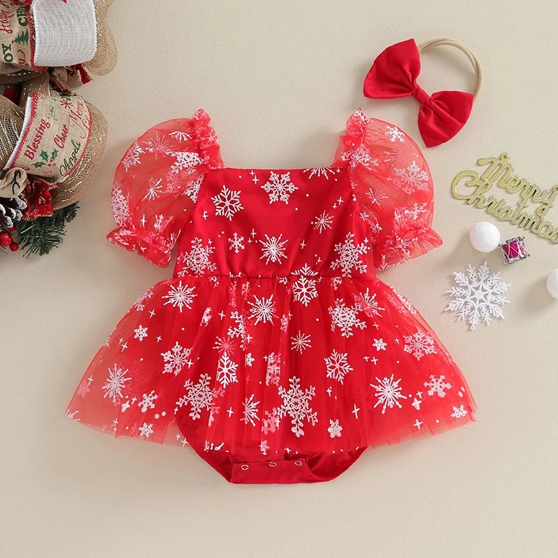 Vestido de Tutu Natalino – RN a 12 meses