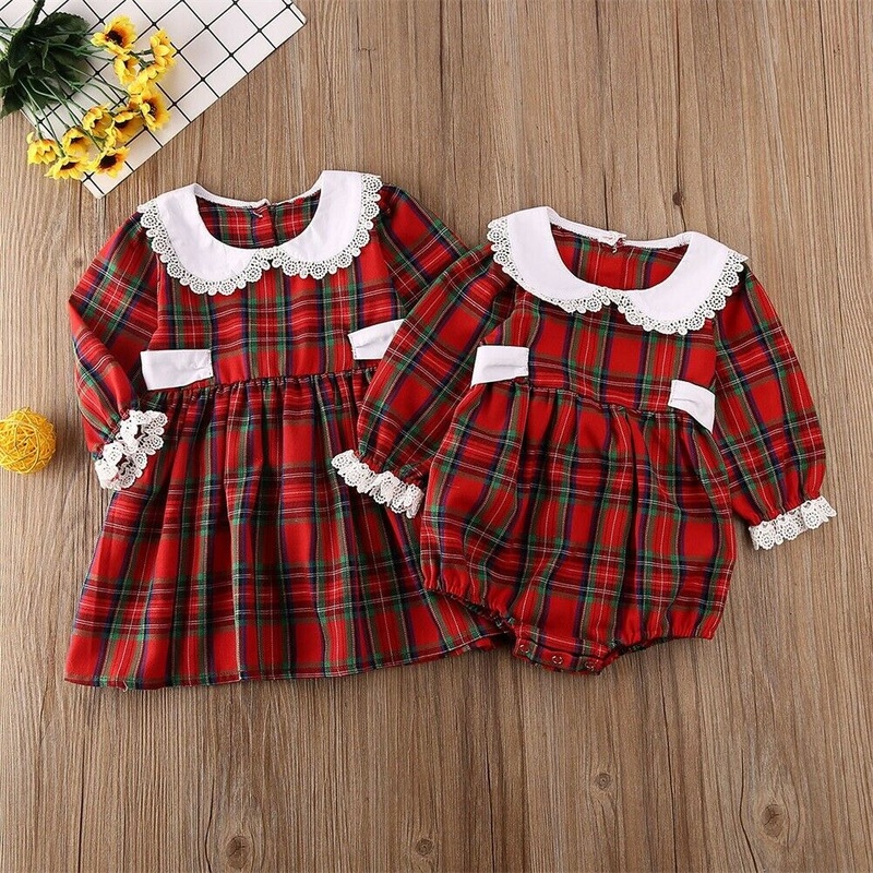 Vestido e Body Xadrez Natalino – RN a 6 anos