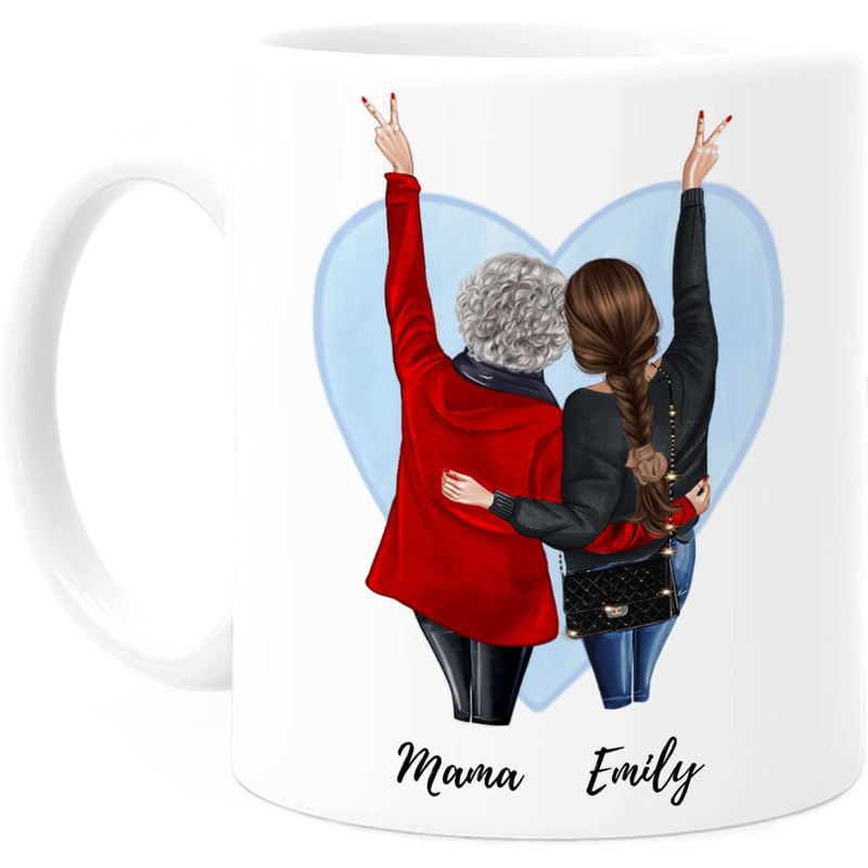 1 Mutter & 1 Tochter Tasse mit Spruch – personalisierte Tasse EHF991536914